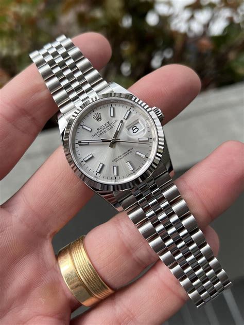 rolex datejust 36 jubilee silver dial